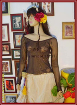 Belly dance hot sale German water yarn long body shoulder buckle finger top little YA classic design CH03