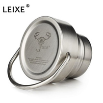 LEIXE fashion stainless steel lid 45mm large mouth integrated all-steel wide mouth sports insulation kettle cover