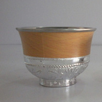 Inner Mongolia specialty Mongolian wine glass Mongolian wine glass Steel cup crafts diameter 5 5 cm 10