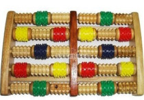 Color wooden massager 5-row foot massage cushion foot massage cart plantar acupoint wheel promotion
