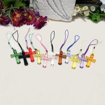  jidujiao Gift Transparent acrylic cross-Mobile Phone Chain Pendant Gift