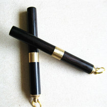 Special offer Big leaf Huanghuali Ear digging spoon Ebony Snuff bottle Fu Lu Shou Bao Ping An Handle Key pendant