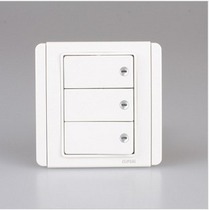 Qisheng E3000 white white Schneider Qisheng switch socket three open double control switch panel