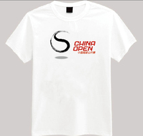 Tennis China Open T-shirt short-sleeved casual clothes spring and summer lycra cotton white peripheral accessories commemorative top