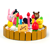 Childrens educational toys wooden simulation kitchen house toys mini cake cut to see childrens toys