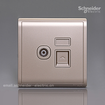 Schneider Pieno Fengshang (intoxicated gold) TV phone TV plus telephone socket telephone TV