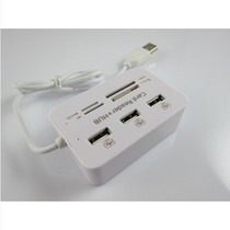  A514 Square USB COMBO 3-port HUB All-in-one Card Reader USB Splitter Card Reader