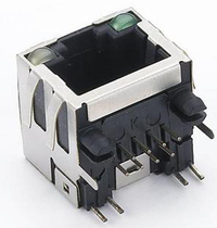 Connector RJ45 socket RJ45 seat network socket network connector 8 feet with LED light