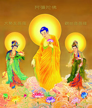 Zilitang has no Western Three Sages (high-definition) portrait of Buddha statues-silk hanging paintings