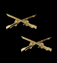 Military Metal Badge Military Army Collar Flower Alloy manufacturing pin Rifle Collar Flowers