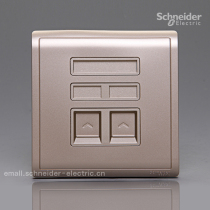 Schneider switch socket Fengshang gold series Telephone computer socket Telephone plus information socket