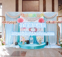 New wedding background gauze wedding arrangement photo area wedding sign-in background wedding props 3*3-523#