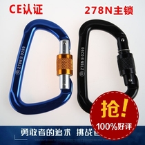 Special price ZW 278N new professional rock climbing main lock climbing buckle Quick hanging D type wire buckle main lock rock climbing equipment