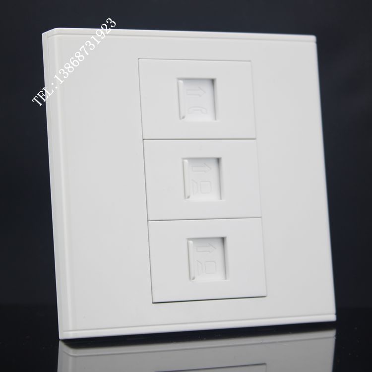 Type 86 computer telephone socket panel 2 CAT6 network + 1 CAT3 voice telephone wall switch socket