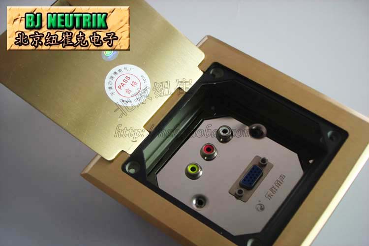 Hidden lift flip RDC-120 all-copper plate insert three lotus RCA VGA audio and video 86 panels