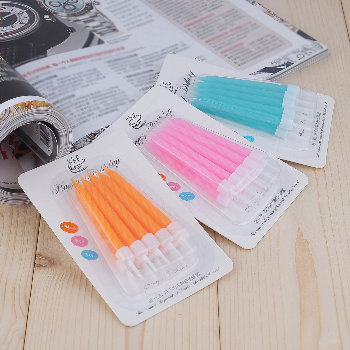 Colored birthday candle romantic spiral candle party birthday supplies cute creative gifts