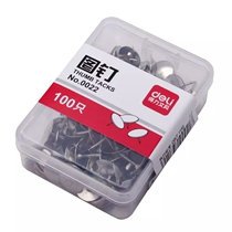 Deli 0022 pushpin tack drawing board round head nail Plastic box 100 pieces cork nail wall nail stationery