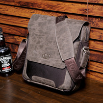 Oxford Cloth Bag Oil Wax Leather Bag Mens Backpack Single Shoulder Bag Inclined Satchel Bag Men Business Mens Bag Hang Bag Casual Bag