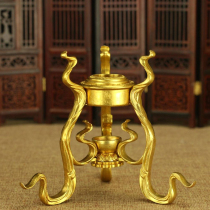 Buddhist supplies pure copper hand-cranked warp wheel base hand-cranked tube base tantric instruments bond price