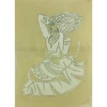 Batik semi-finished products folk customs banana women have been waxed and unsoaked primary products for learning reference only