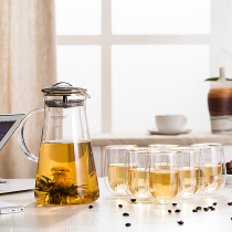 Teraz high temperature resistant glass large capacity bubble teapot cold kettle cold kettle water cup set explosion-proof