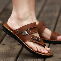 Summer Non-slip Sandals Shoes Mens Nipping Men Sandals Sandals Casual Beach Shoes Dual-use Sandals Men External Wear Herringbone Tug Tide