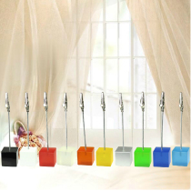 Candy color Square resin seat holder message clip sticky note clip ad clip photo clip gift card