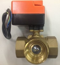 Hengsen electric three-way ball valve (with manual switch) electric ball globe valve floor heating electric valve