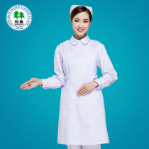  Nurse suit long-sleeved autumn and winter doctor suit beauty suit white coat pink white partial lapel bottom collar slim waist style