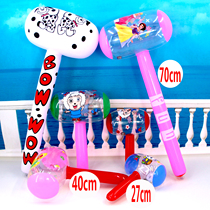 PVC childrens inflatable toys cute inflatable hammer with Bell will call small hammer stall toy props