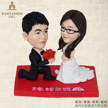 Kneeling wedding dress styling-DIY Real-Life Doll Doll clay figure wax figure soft pottery Doll Doll custom
