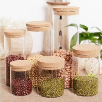 Factory supply Cork tea jar dried fruit snacks sealed storage jar high temperature glass jar