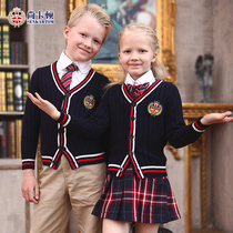 British Academy style school uniform set Korean junior high school student uniform spring and autumn winter uniform costume long sleeve