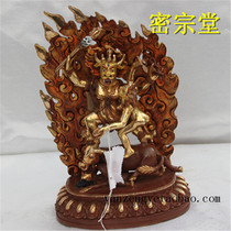Buddhist supplies Nepal hand Buddha incense yan luo law enforcement seven-inch copper gilded Buddha relic