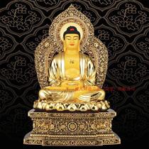  Taiwan Shengfan 24K gold copper gilt Buddha Statue Sambo Buddha Western Sansheng SA36 Amitabha Buddha Statue