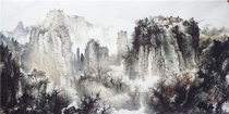 Four-foot banner Chinese painting boutique landscape (cold mountain fog Xiao) unmounted picture core sale (P)