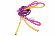Alyssa professional art gymnastics rope Advanced Hemp multicolor-yellow-purple-powder