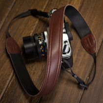 Leather cowhide SLR camera strap 2021 new trendy explosive fast shooter nikon canon Sony men and women shoulder strap