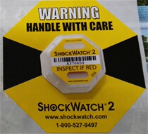 US new Shockwatch2 generation shockproof warning label Vibration sensor logistics warning monitoring label