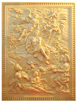 Sandstone mural background wall European character villa interior and exterior decoration relief sandstone three-dimensional porch handmade new products