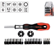 Elto imported auto repair tools 28-piece set 1 4 ratchet screw Group set ratchet screwdriver knife YT-2808