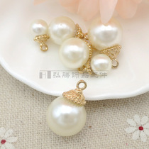 Joker alloy bright pearl pendant pendant handmade DIY accessories Korean hair accessories earrings clothing accessories