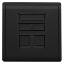 Schneider switch socket Fengshang series double telephone computer network cable socket 86 type panel freehand black