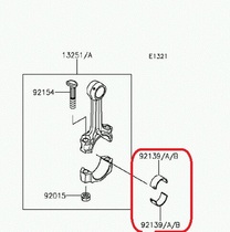 Kawasaki Kawasaki Ultra 310X motorboat original spare parts connecting rod tile