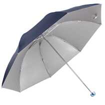 Paradise umbrella silver glue high density polyester three-fold ultra-light sunny umbrella sun umbrella Navy blue 336T