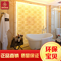 Sandstone TV background wall three-dimensional wall brick cultural fossil Chinese retro artificial sandstone mosaic relief strip square plate