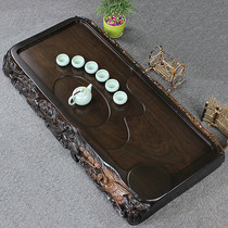 Kung Fu Tea Set Ebony Tea Tray Whole piece of solid wood thickened carved large drainage tea table tea sea