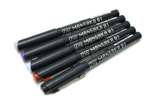 Japan) Wu Zhu ZIG) comic needle pen) waterproof Hook pen) multi line width) 5 color selection