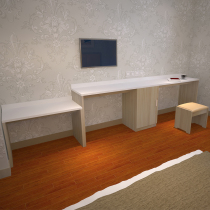 Business Hotel Simple Table Guest House Luggage Cabinet Writing Desk Quick Guest House Hotel with a minimalist TV cabinet