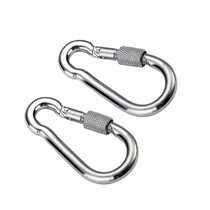 304 stainless steel with nut spring buckle quick adhesive hook climbing climbing chain connection buckle safety buckle rope buckle